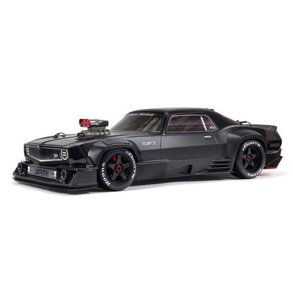 Arrma - Felony 6S BLX Brushless 1/7 RTR Electric 4WD Street Bash Muscle Car (Black) W/DX3 2.4GHz Radio, Smart ESC & AVC