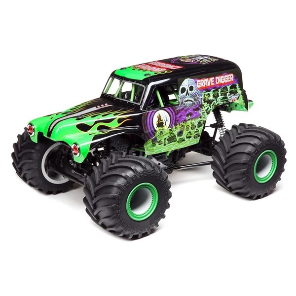 Losi - LMT Grave Digger RTR 1/10 4WD Solid Axle Monster Truck W/DX3 2.4GHz Radio