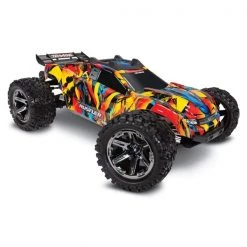 Traxxas - Rustler VXL 1/10 RTR 4x4 Stadium Truck - Solar Flare